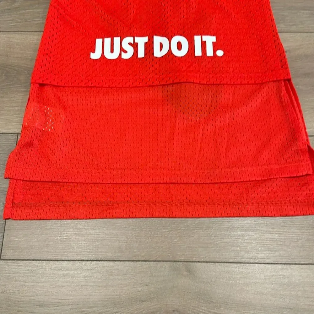 NIKE Light Crimson Red Mesh Overlay Active Gym‎ Running Workout Tank Top Size XS